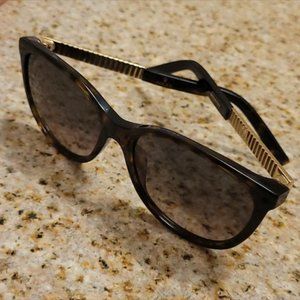 ROLEX women's vintage engraved gold plated crown browline sunglasses
